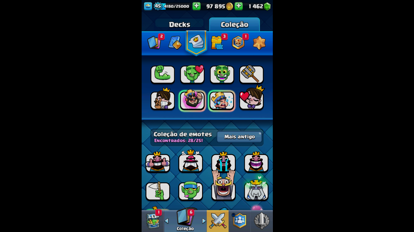 Conta de clash royale com 9800 trofeus conta boa demais valor negociavel!!