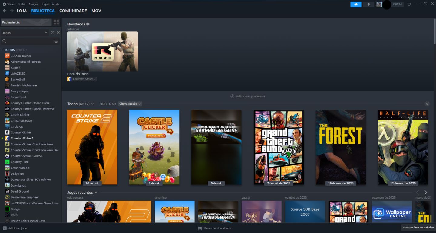 Conta CS2 (Conta steam 21 anos, level 59, Max premier 25k)