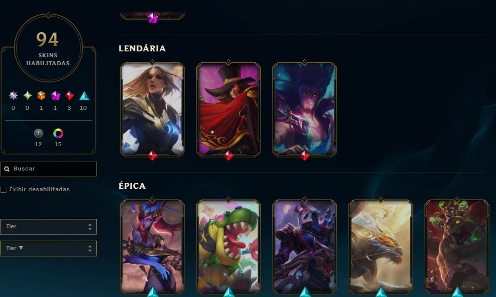 [Entrega Automática] Lol Prata, 94 Skins, Skins Ultimate, Mítica e Lendárias