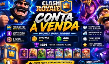 CONTA CLASH ROYALE TOP, OFERTA POR TEMPO LIMITADO!