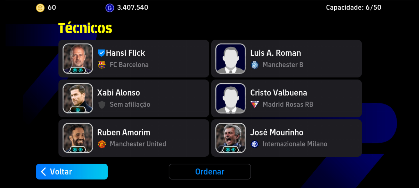 Conta efootball com o melhor rummenigge do jogo e Ronaldinho gaúcho big time