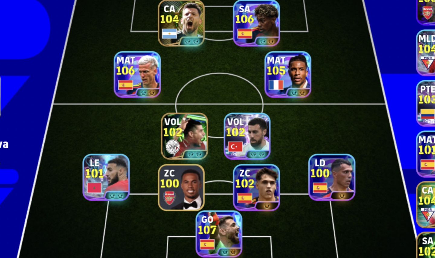 Conta com Dani olmo, yamal, olise, aguero, unai simon e já na primeira divisão