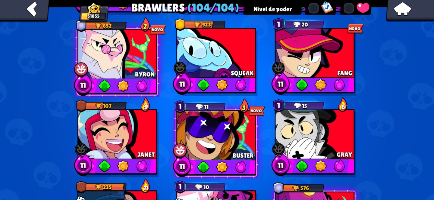 CONTA DE BRAWL STARS, 4 MESTRE VÁRIAS HYPER, SKINS RARAS, TODOS OS BRAWLER +9 pd