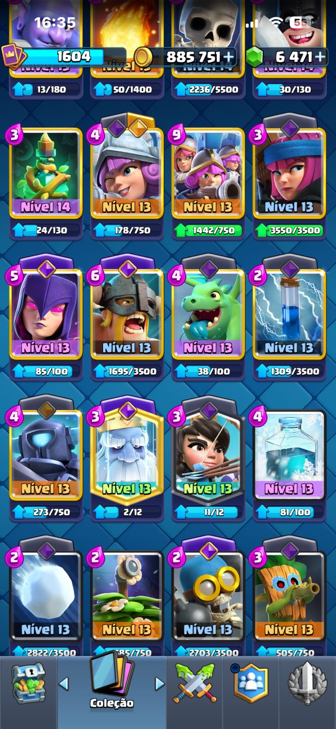 Conta Clash Royale 11k+ com emotes raros e cheia de recursos
