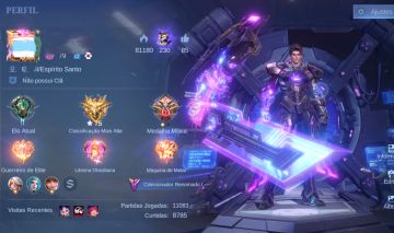 Conta MLbb , glória elo máximo, 290 skins , entrego no elo glória mítico.