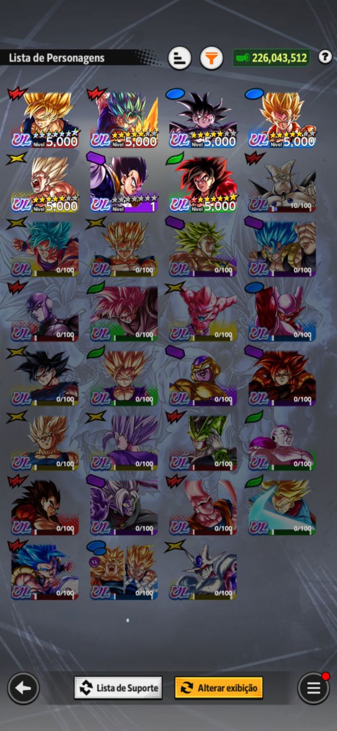 Conta dragon ball legends ótima pra começar
