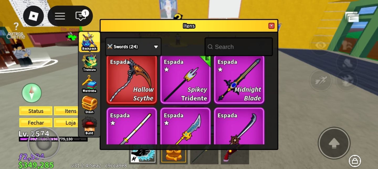 Conta Blox Fruits - Buddha e Rocket PERMANENTE+ Skins de Robux