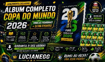 Álbum Copa do Mundo 2026 Completo + Todas as Figurinhas em Alta Resolução!