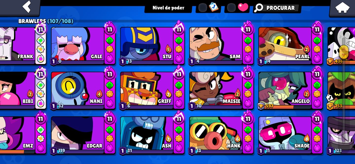 Conta de brawl Stars muito boa e antiga