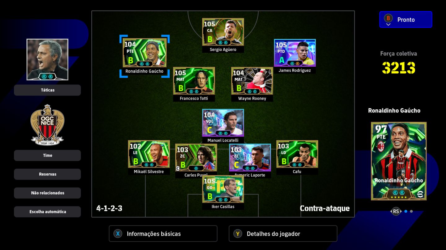 CONTA EFOOTBALL XBOX/PC FORÇA 3213 | RONALDINHO, AGÜERO, CASILLAS, ACESSO TOTAL