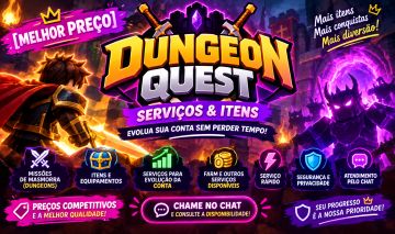 [MELHOR PREÇO] Dungeon Quest Roblox (itens + carrys)
