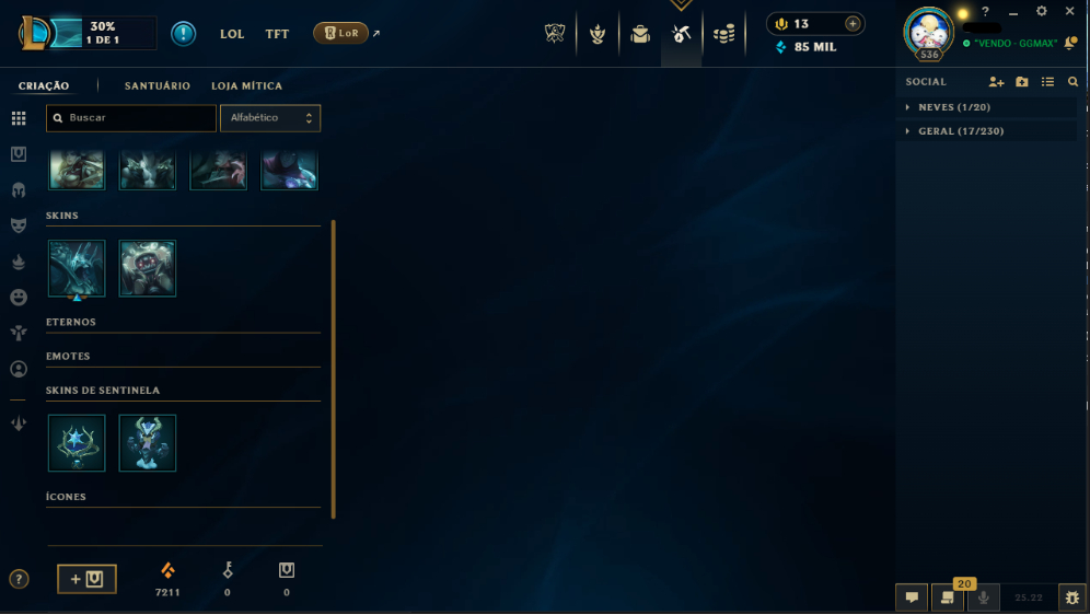 CONTA ANTIGA, +550 skins, mmr flex mestre/dima