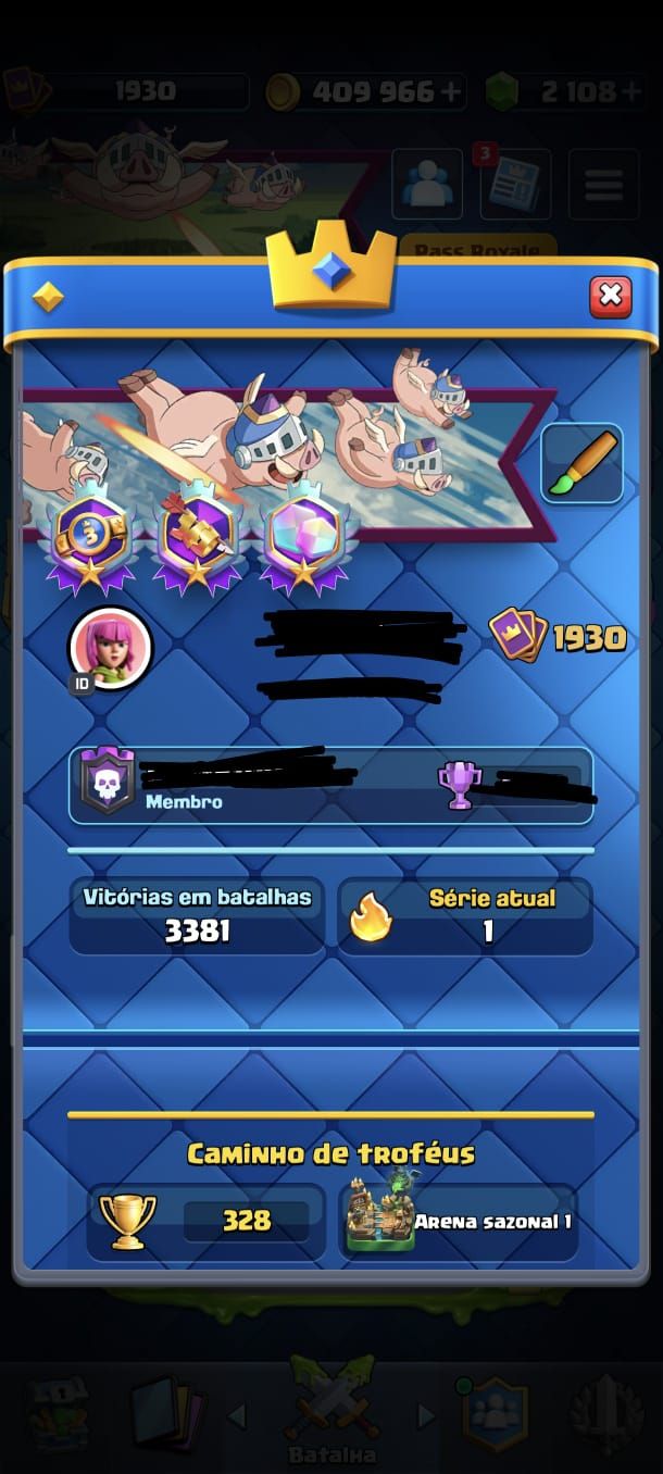 CONTA CLASH ROYALE | NIVEL 1930 | 48 CARTAS LVL 16 | 31 EVOLUÇÕES | 8 ANOS