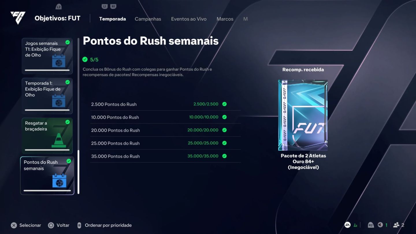 Objetivos feitos no ea fc 27