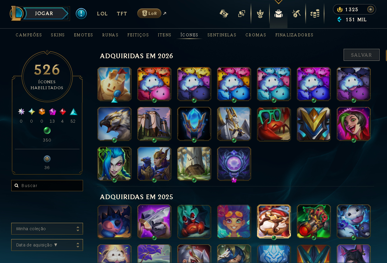 Conta 2013 - Plat 2 (1/5 MD5) 566 Skins / Todos Champs / 151k EA / 14k EL + TFT