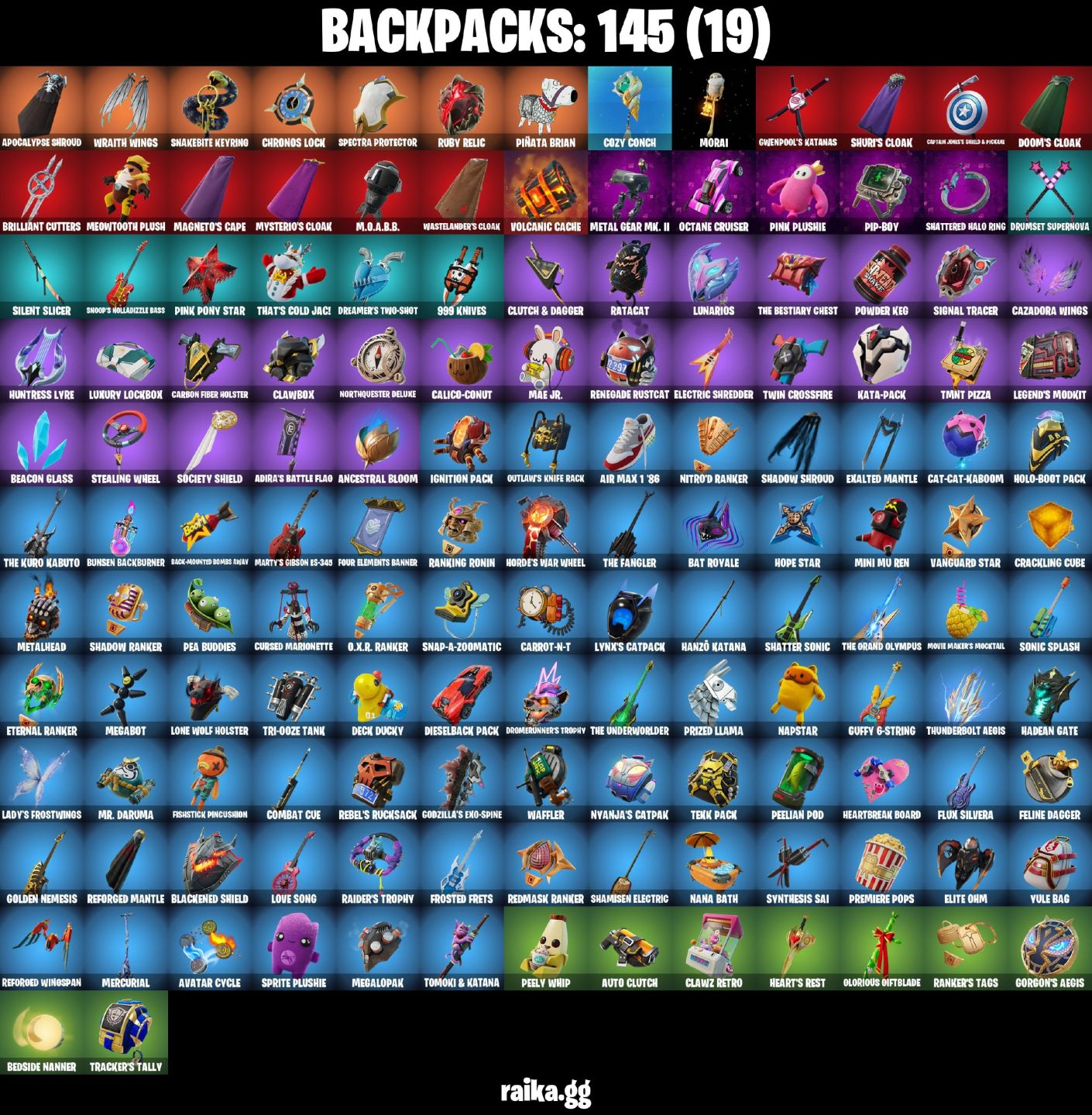 91 Skins - war machine, emma frost, doom, gwenpool, 1400 vbucks