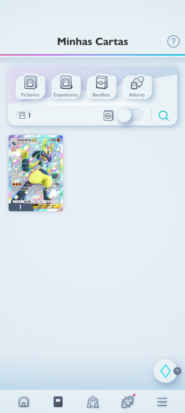 Continha com Lucario Shiny Full Art + vários outros shinys ideal trocas +238 amp