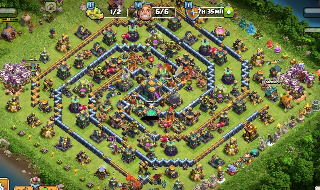 CONTA CLASH OF CLANS / CV 14 90% FULL / CC FULL / 6 CONSTRUTORES / CONTA DE 2018