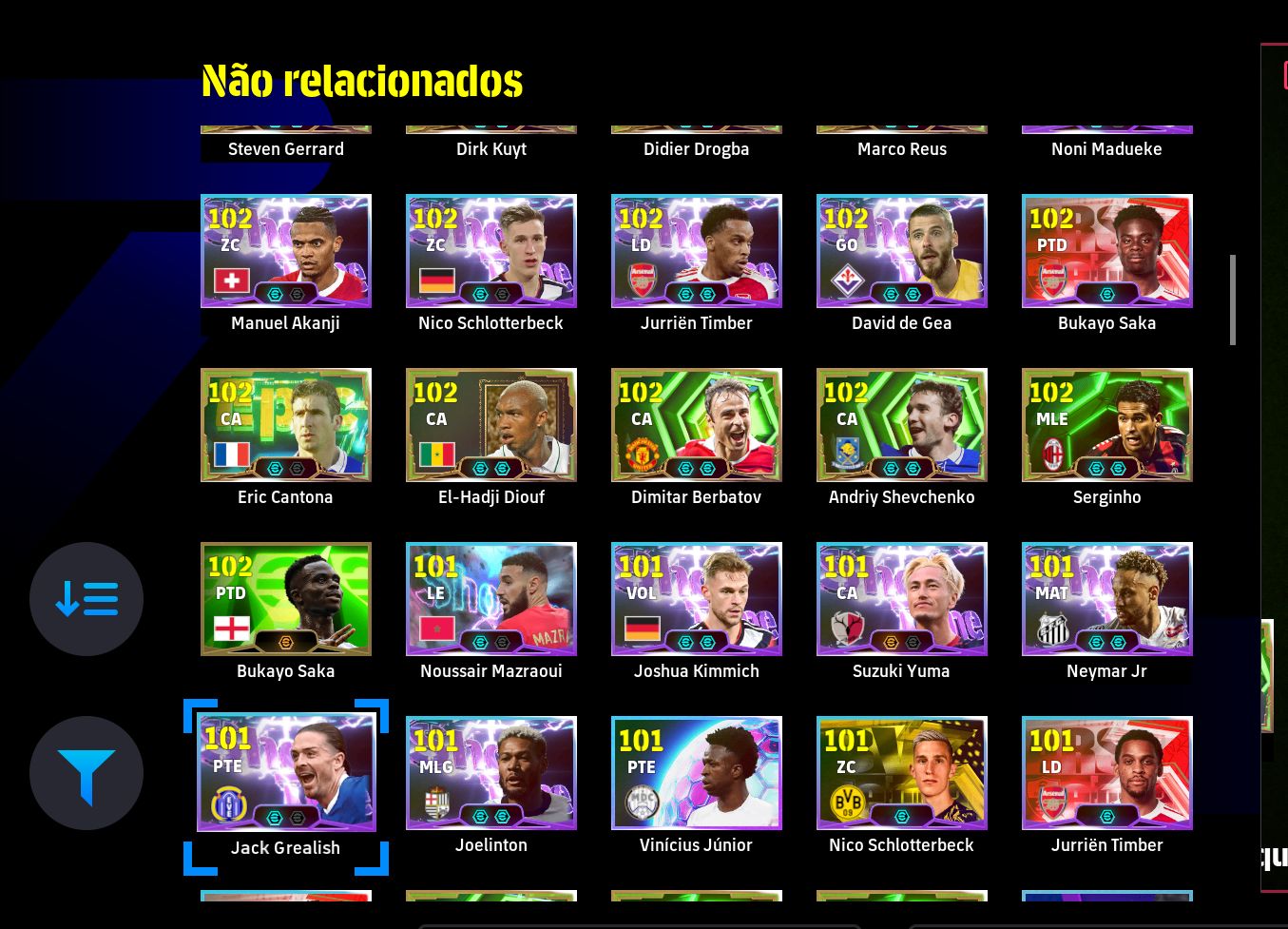CONTA eFOOTBALL XBOX/PC 3294 FORÇA COLETIVA | MESSI 108, DEL PIERO 108, GEORGE B