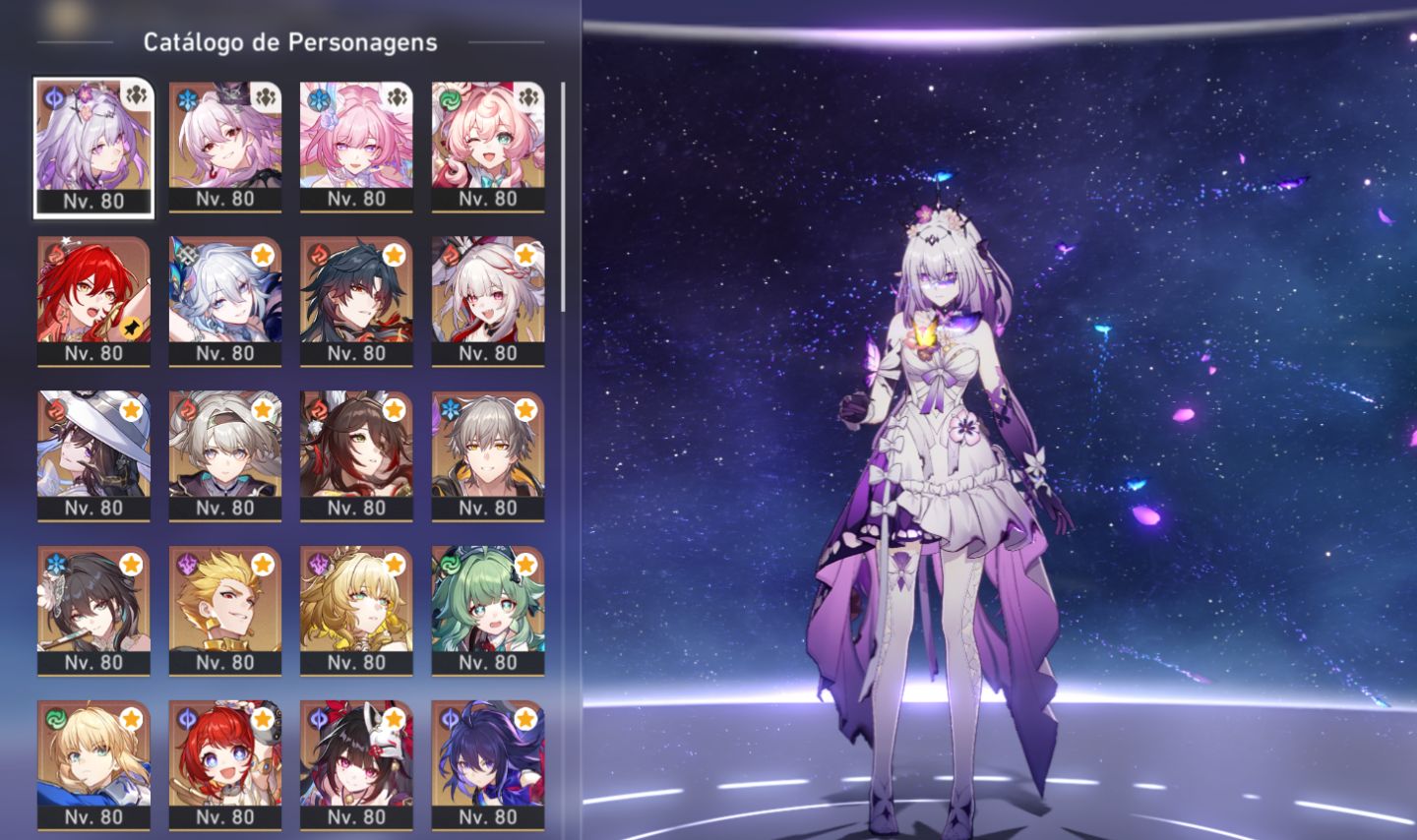 CONTA HONKAI STAR RAIL ENDGAME COM PERSONAGENS E2 e E1