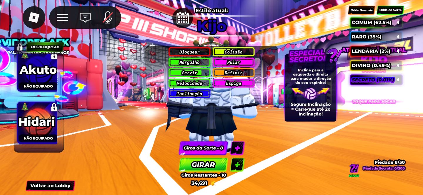 Conta Roblox MONSTRA: Blox Fruits Upado + Volleyball Legends