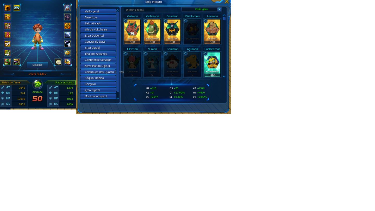 Conta Servidor Omegamon Com RANK U