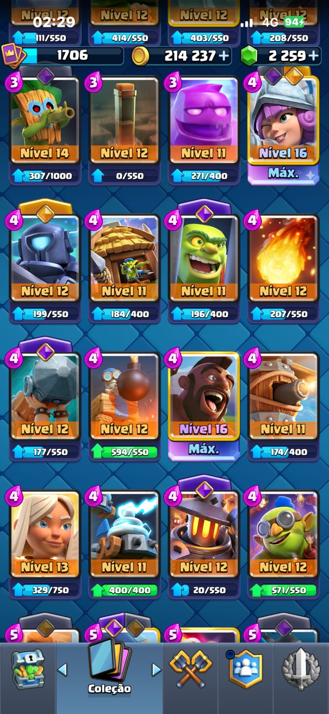 Conta Clash royale 12.600 troféus GEMADA