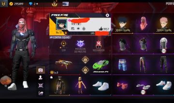 Conta de free fire com entrada do sukuna