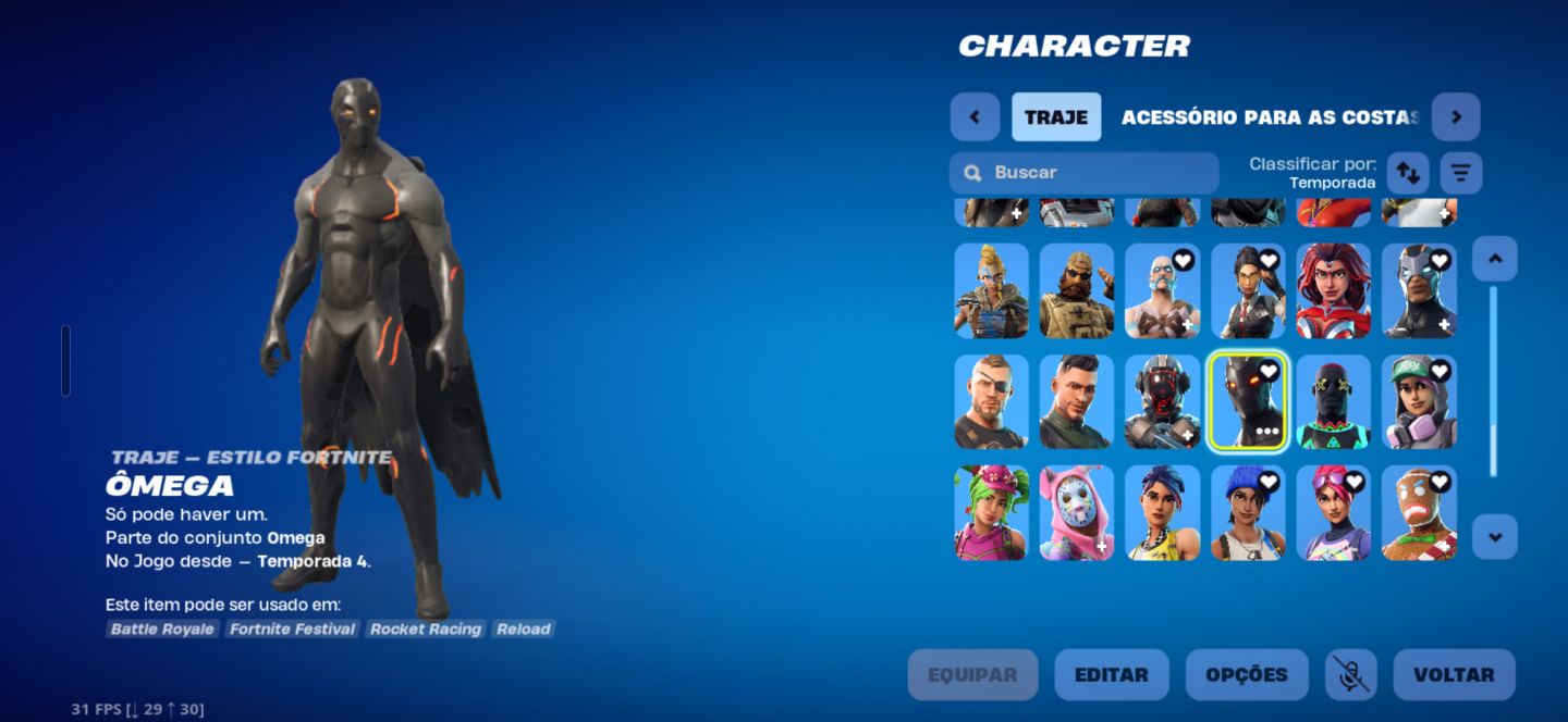 Conta og com a temporada 4,5,6,7,2 full com mais de 100 skins