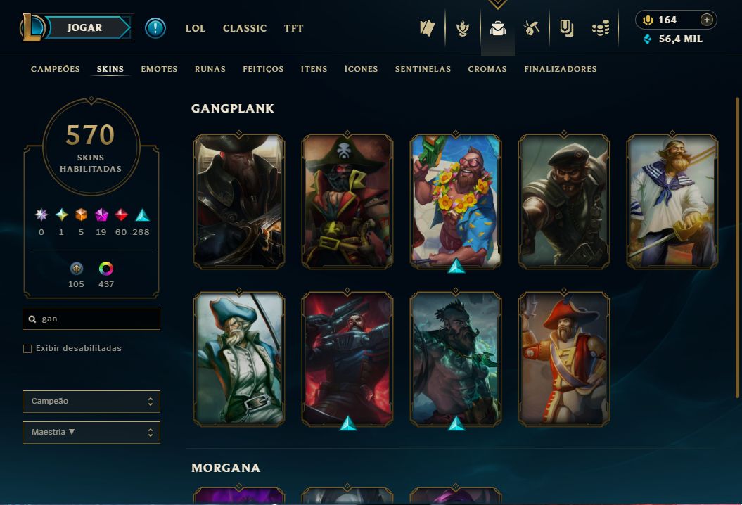 CONTA DO LEAGUE OF LEGENDS/LOL MESTRE COM MUITAS SKINS