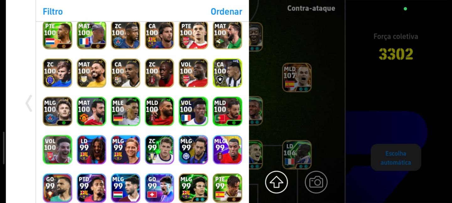 [PROMOÇÃO] CONTA DE EFOOTBALL COM 3302 DE FORÇA COLETIVA ( LEIA A DESCRIÇÃO )