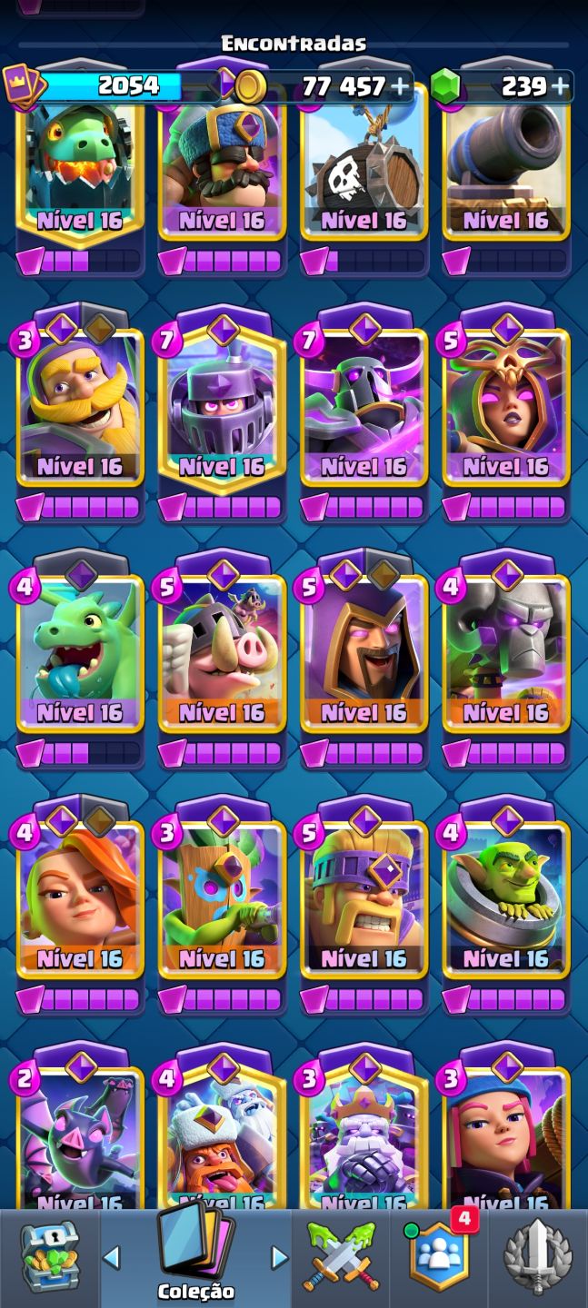 Conta Clash Royal arena sazonal 1