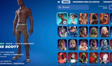 CONTA FORTNITE COM TRAVIS SCOTT E VÁRIOS PASSES DE BATALHA + 300 SKINS