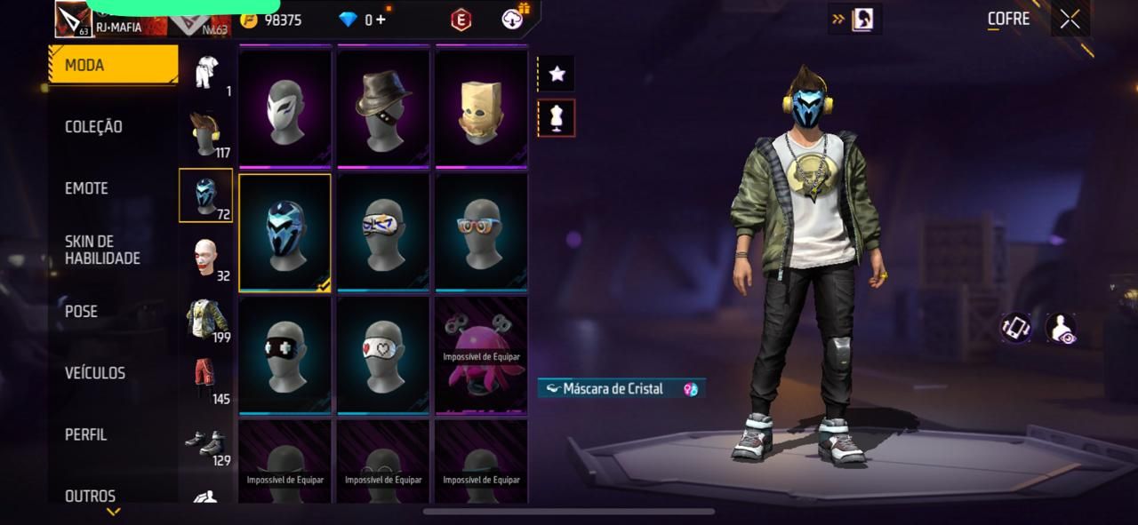 CONTA FREE FIRE GEMADA LVL 64