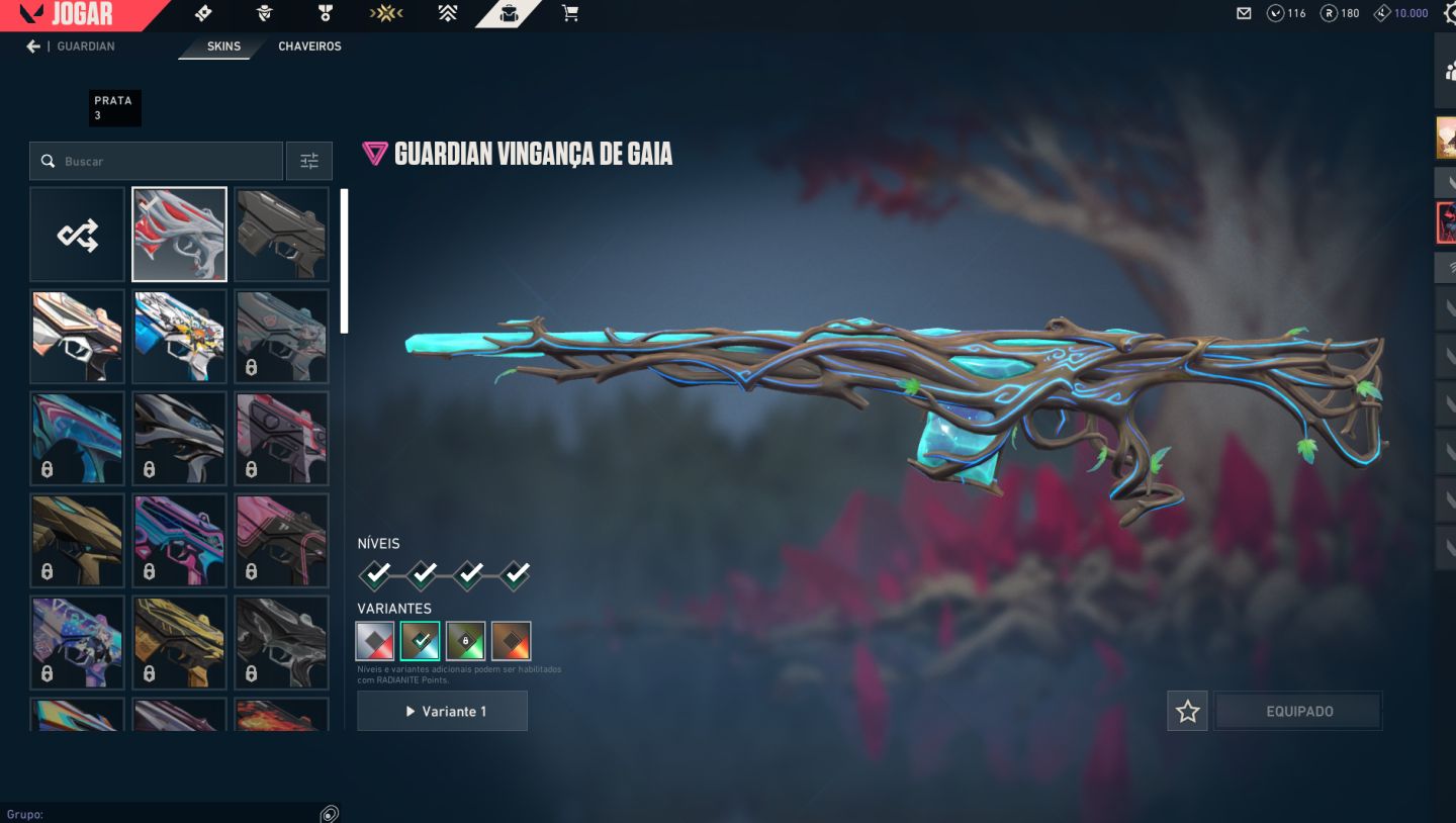 Conta valorant lvl 155 elo prata 3