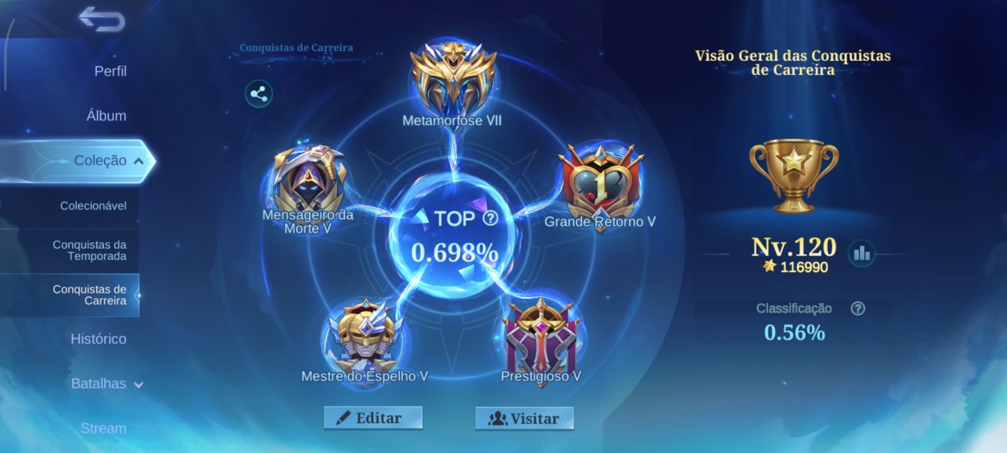 CONTA MOBILE LEGENDS 418 SKINS | 118K COLEÇÃO