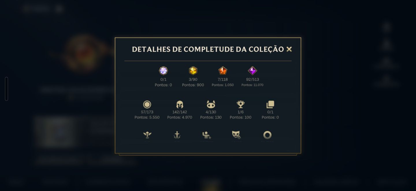Conta wildrift mono adc, 1x monarca, 3x desafiante e com várias skins