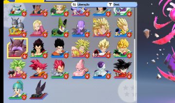 Dragon ball gekishim squadra, conta late game quase todos os personagens