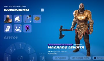 Conta Fortnite Kratos Ps5 + Machado Leviatã