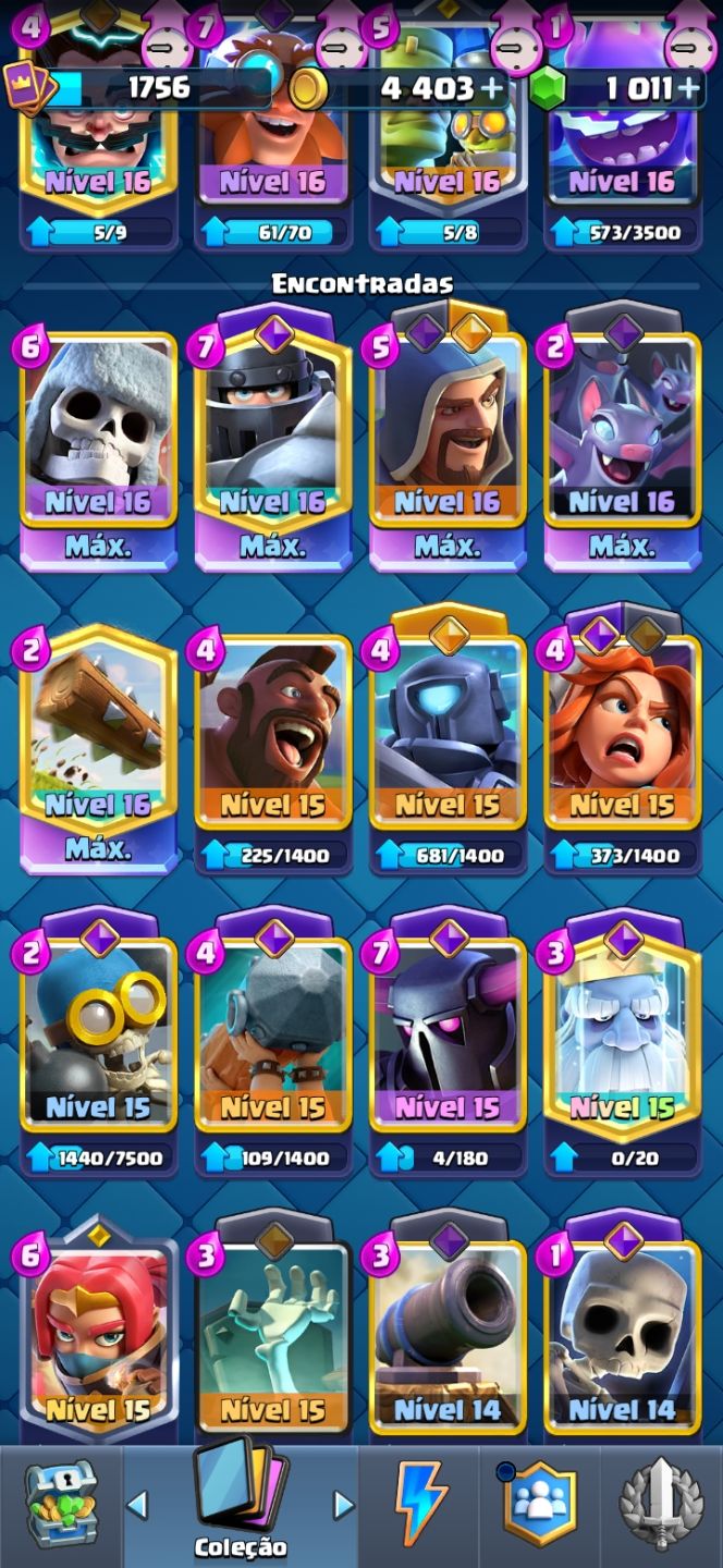 PACOTE 2 CONTAS: BRAWL STARS + CLASH ROYALE | FULL COLEÇÃO