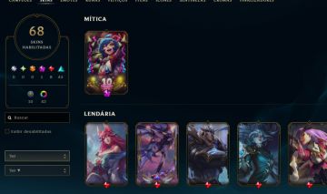 Conta league of legends com 68 skins prata 3