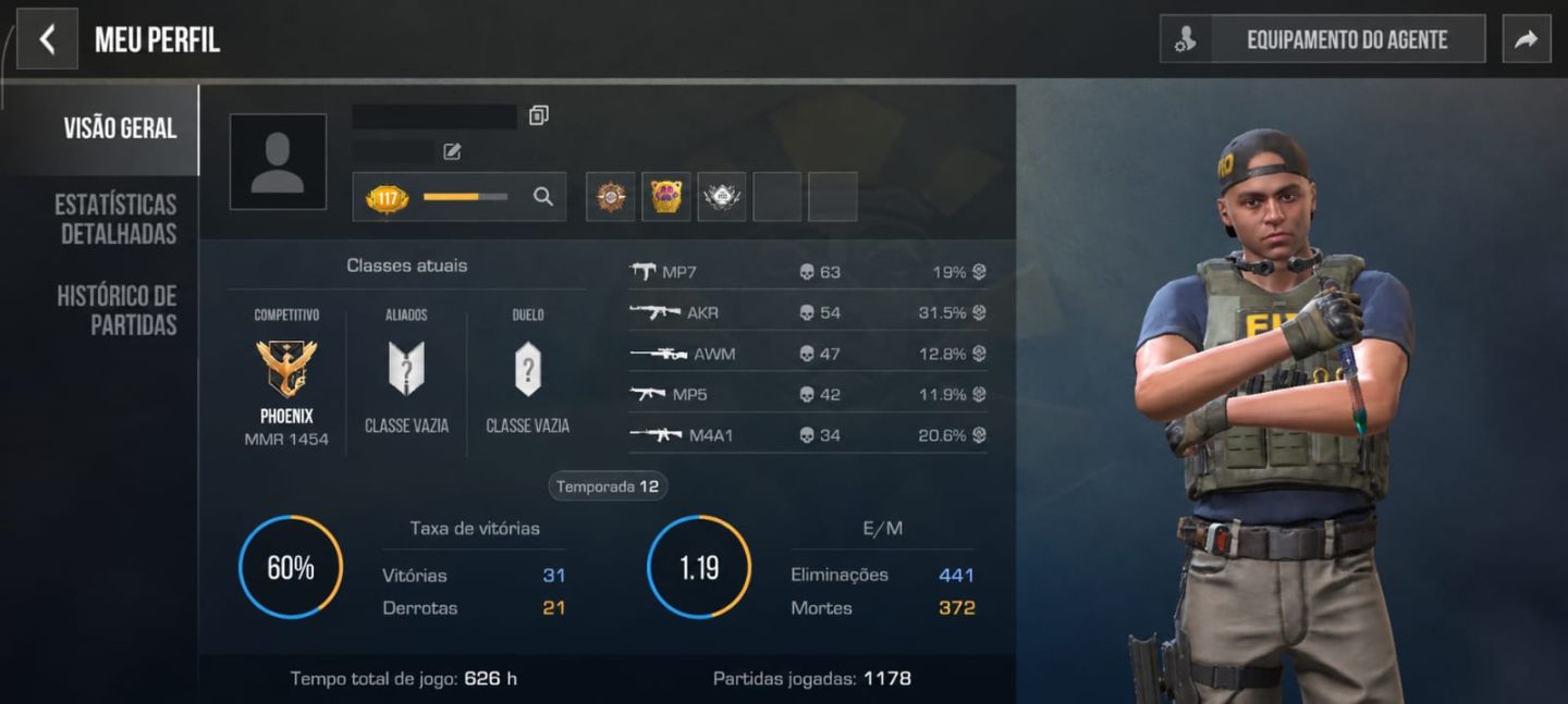 Conta Com Butterfly, Ak, m4a1 e phoenix