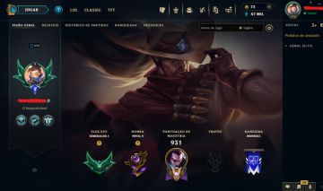 Conta esmeralda com 232 skins nivel 626 Esmeralda com todos os campeões