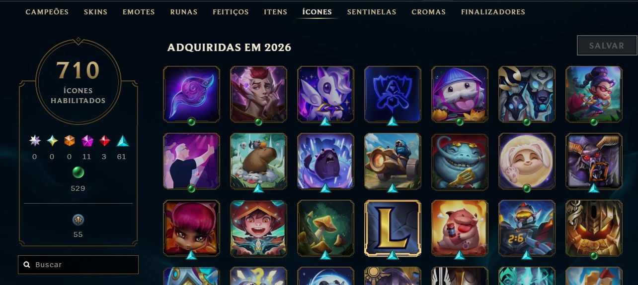 Conta Lol Premium Br Lvl 1100 | 622 Skins | Todos Os Champ