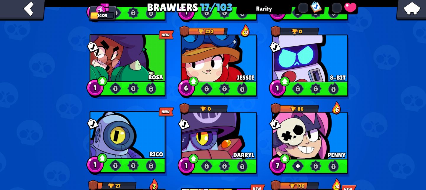 Brawl Stars| 18 Brawlers | 1405 Troféus | Bonnie Power 11 | Skins Inclusas |BS02