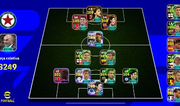 CONTA EFOOTBALL 3249 COM MESSI BIG TIME, NOVO PACK DO CR7, DOIS IBRA, HAZARD 108