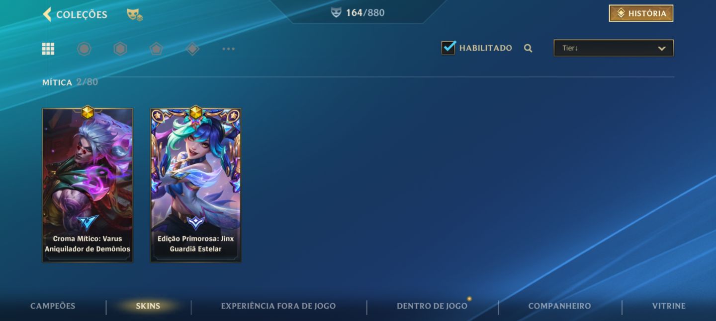Conta main ADC! Muitas Skins!