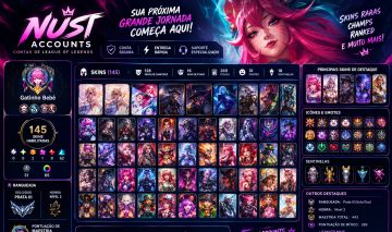 CONTA LOL 145 SKINS RARAS | NIVEL 386 | PRATA III | 269 ÍCONES |