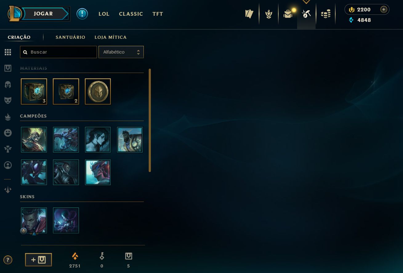 [ACESSO IMEDIATO] Ranked Open 67 Skins 72 Campeões 2200 RP