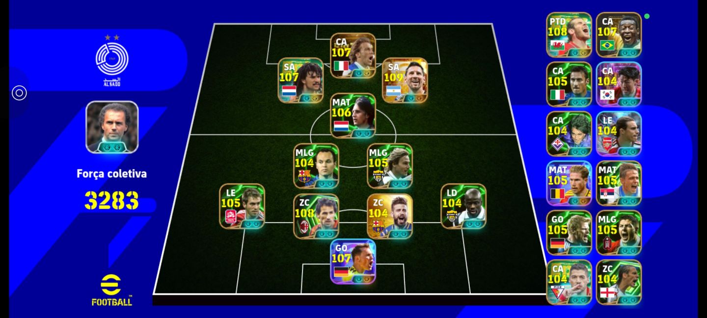 CONTA 3283 PELÉ 107 + MESSI 109 + GULLIT 107 + DEL PIERO 107 + BARESI 108 E MAIS